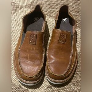 Ariat Men's Tan Leather Slip-On Loafers